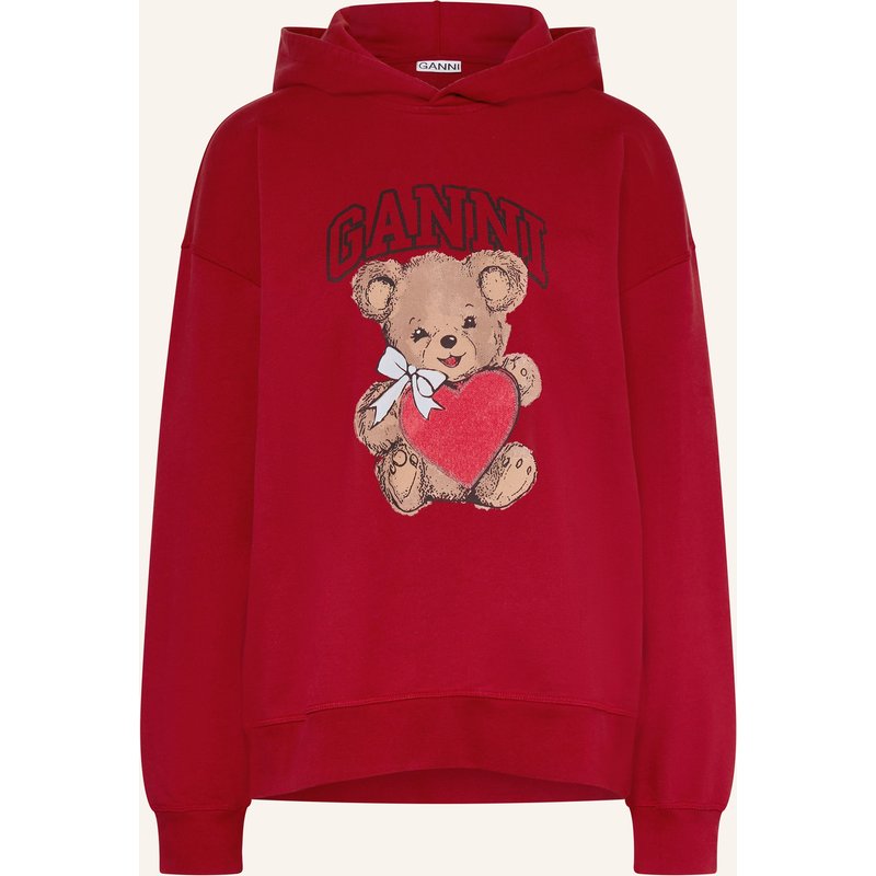 Ganni Oversized-Hoodie rot
