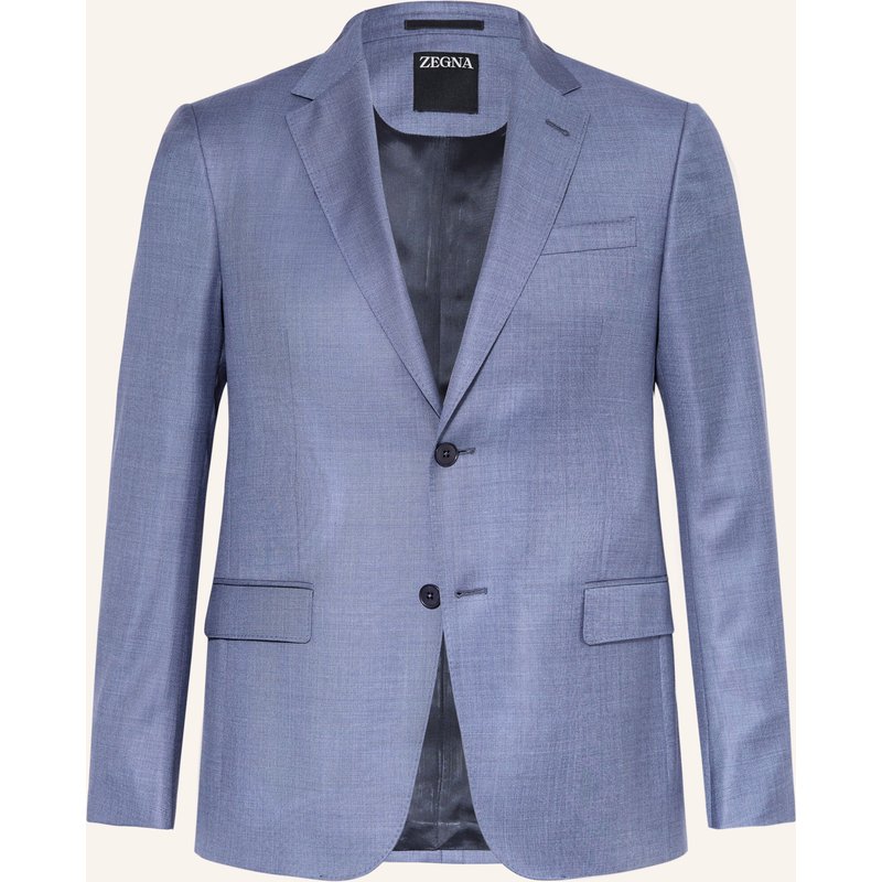 Zegna Anzug Pinpoint Regular Fit blau