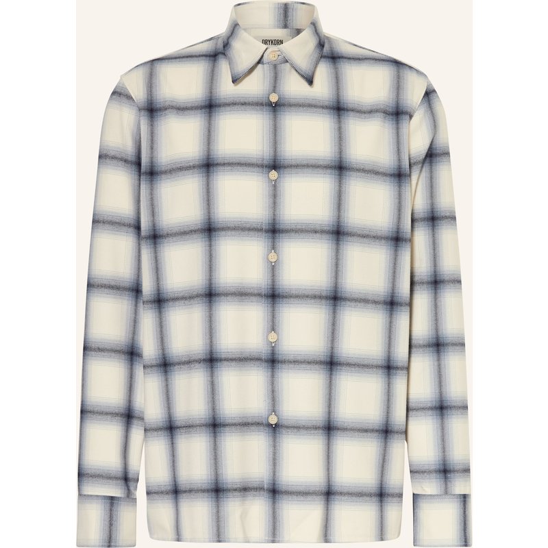 Drykorn Flanellhemd Gaunt Comfort Fit blau