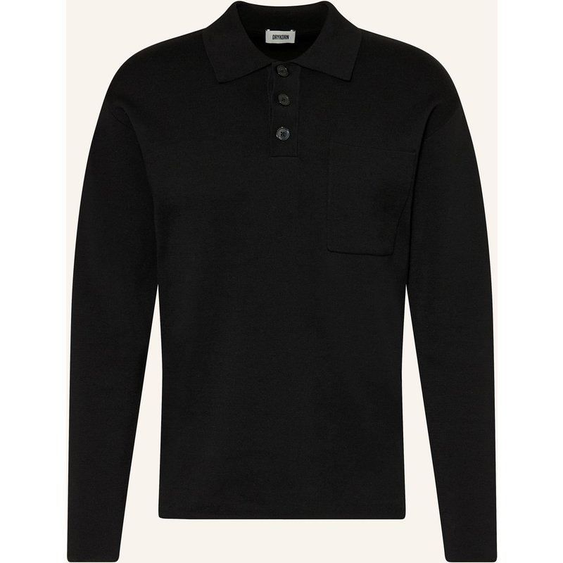 Drykorn Strick-Poloshirt Eliaso schwarz