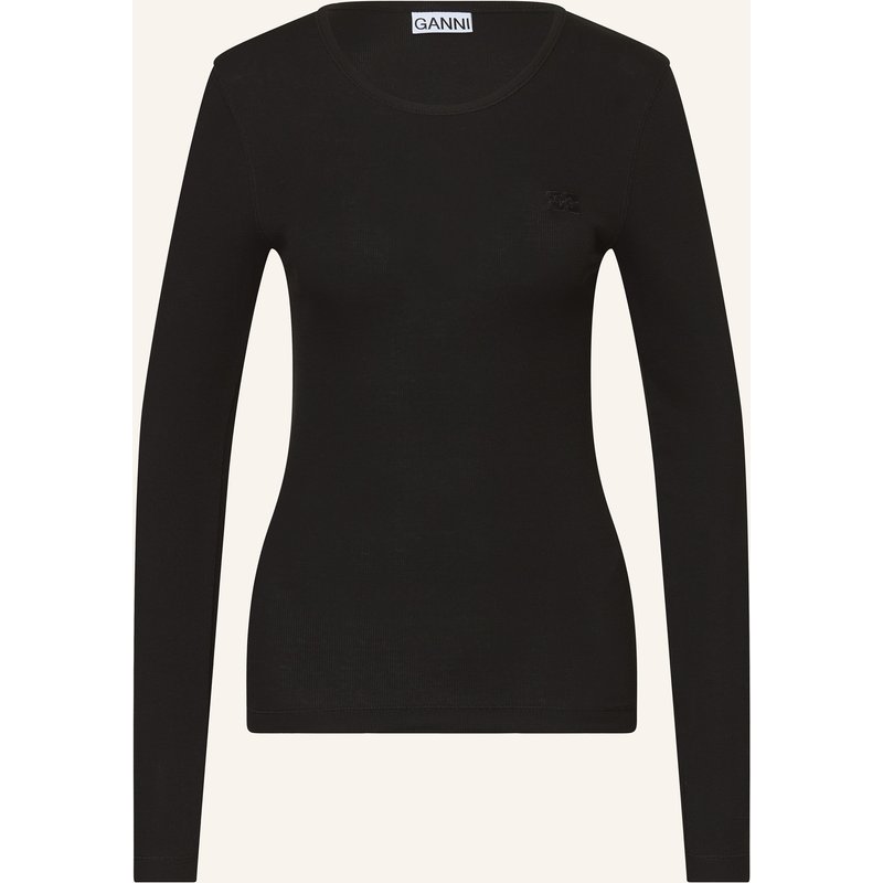 Ganni Longsleeve schwarz