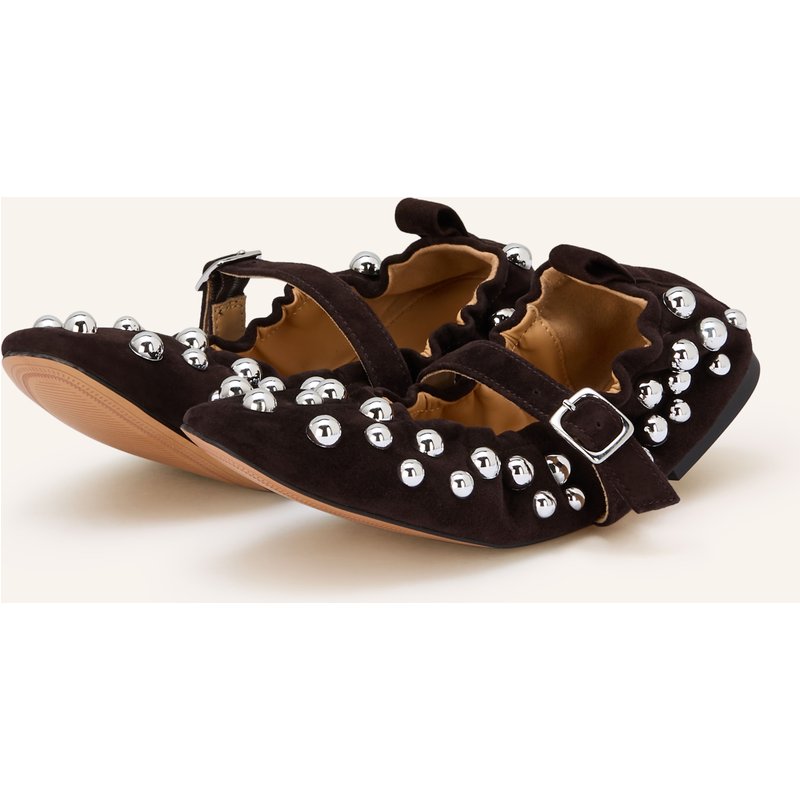 Steve Madden Mary-Jane-Ballerinas Sunrays Mit Nieten braun