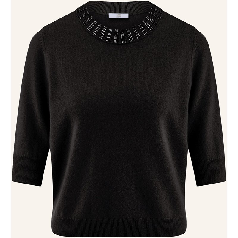 Riani Strickshirt Mit Cashmere Und Schmucksteinen schwarz
