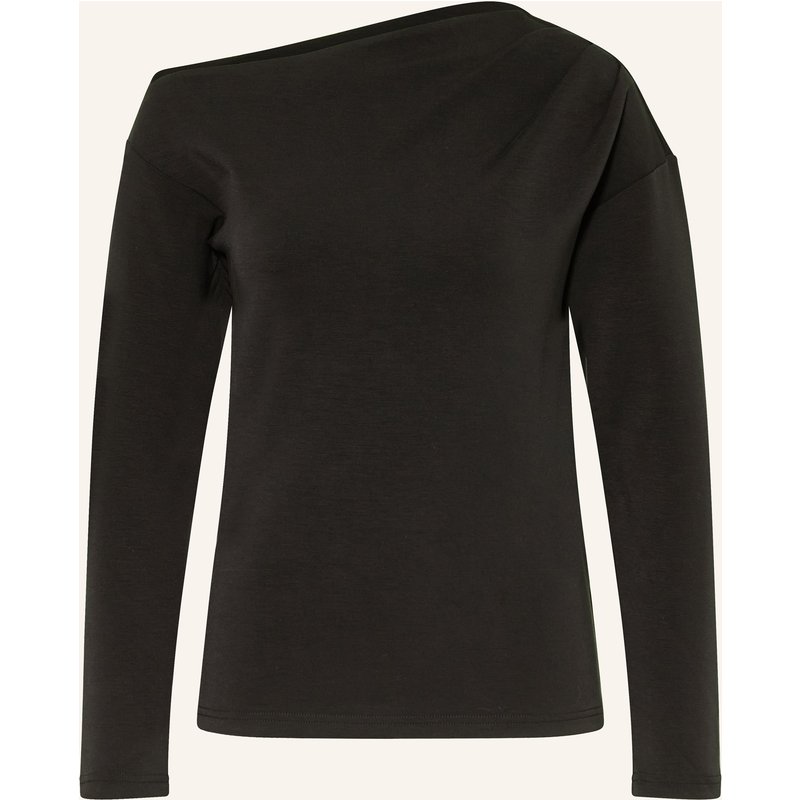 Selected One-Shoulder-Shirt schwarz