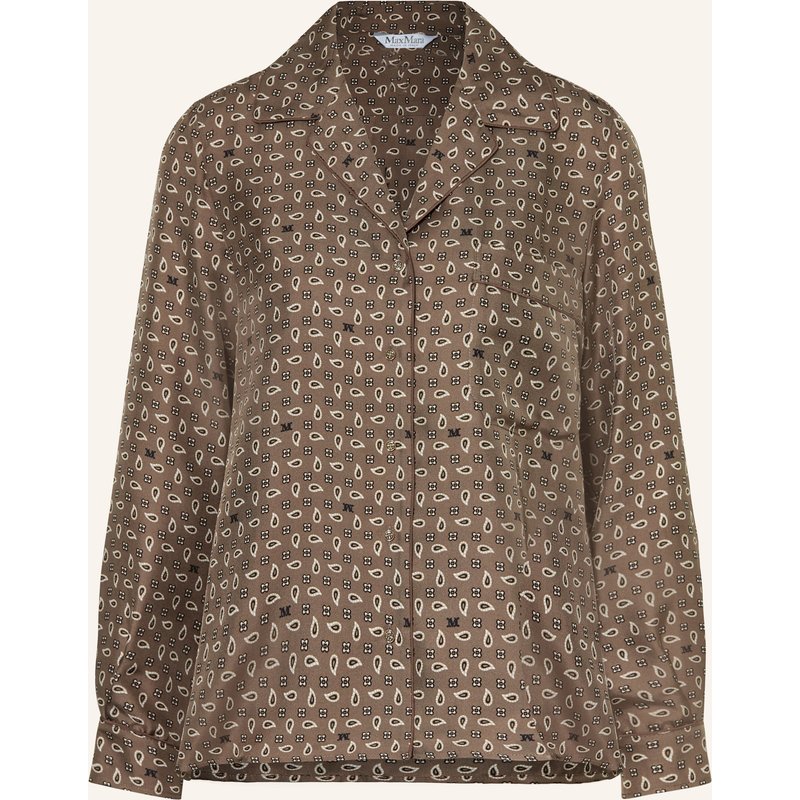 Max Mara Seidenbluse Disco braun