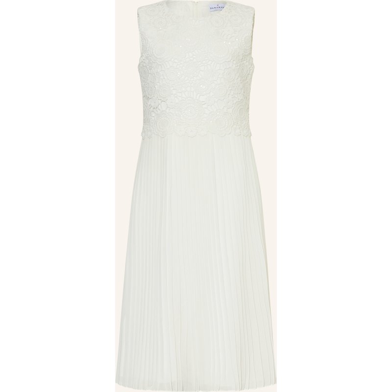 Danamade Cocktailkleid Mit Plissees Und Pailletten weiss