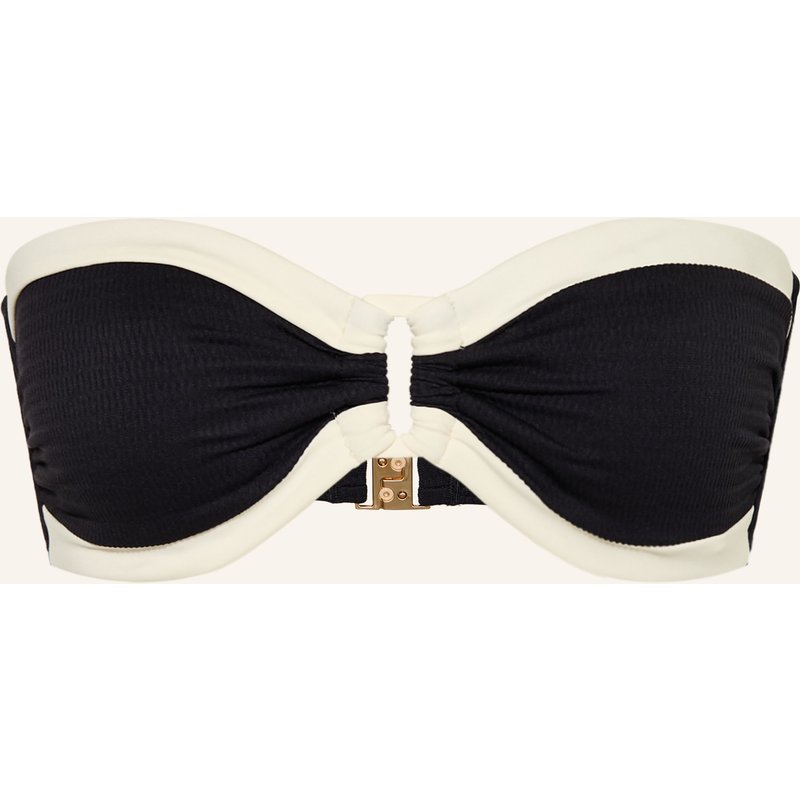 Seafolly Bandeau-Bikini-Top Bandwave schwarz