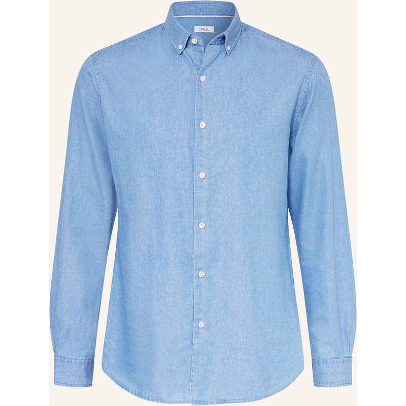 Paul Hemd Regular Fit In Jeansoptik blau