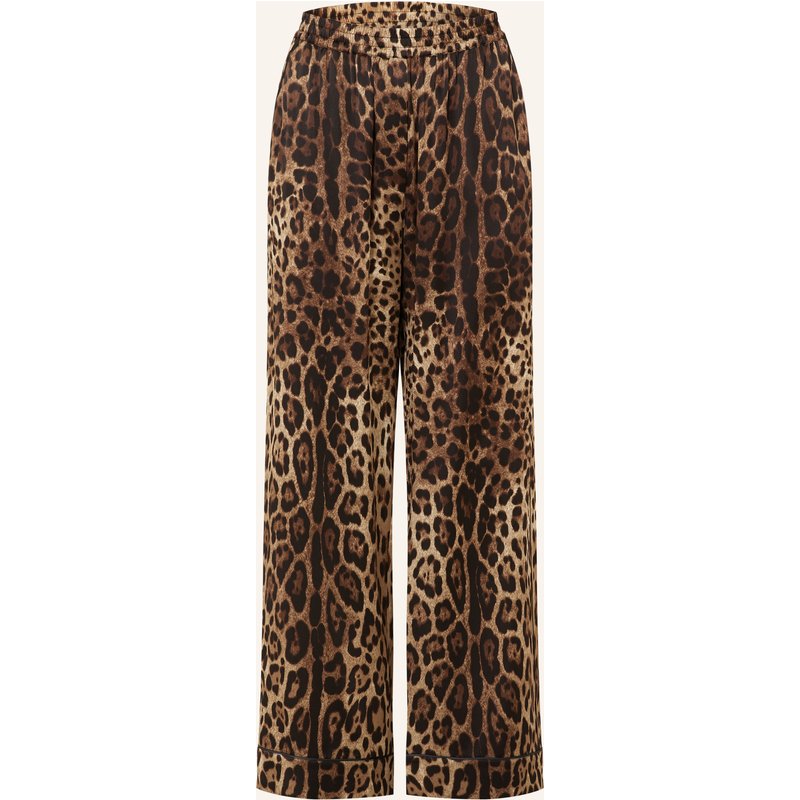 Dolce & Gabbana Seidenhose braun