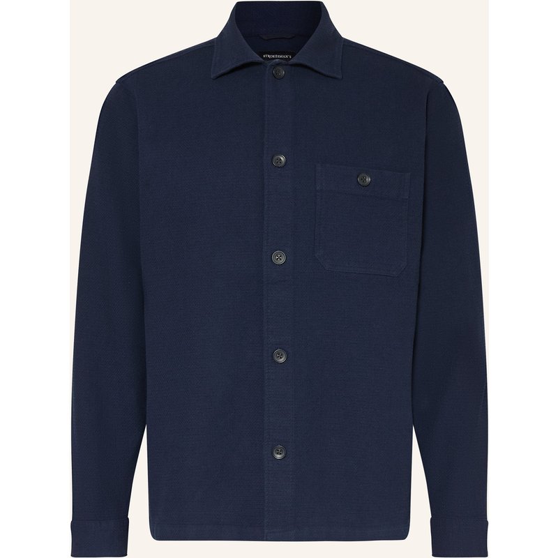 Strokesman's Piqué-Hemd Comfort Fit blau