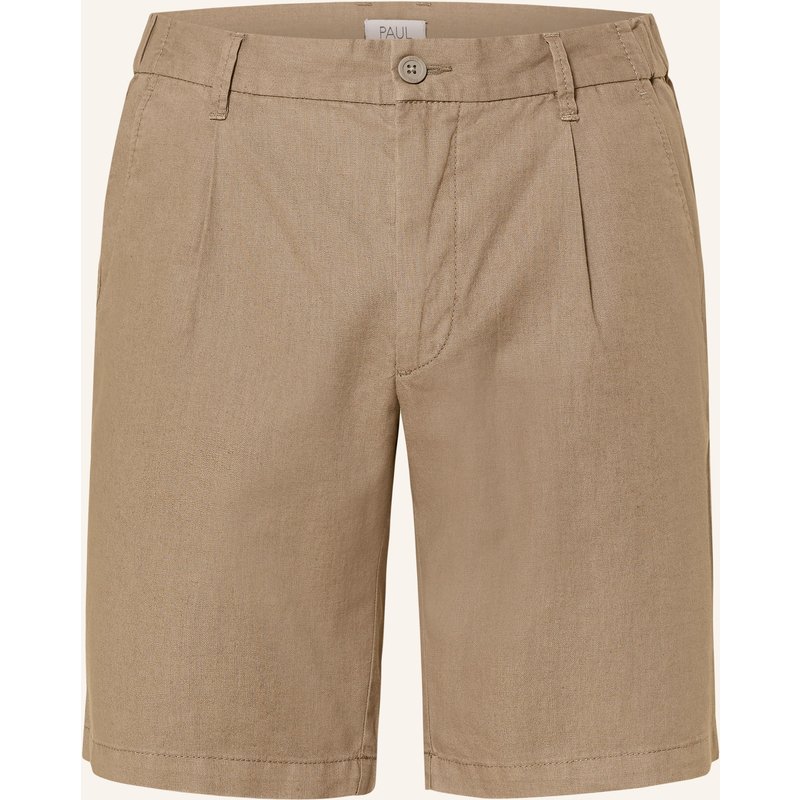 Paul Chinoshorts Comfort Fit Mit Leinen gruen