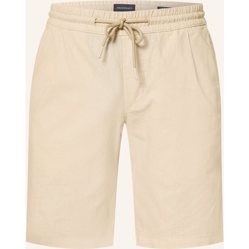 Strokesman's Shorts Regular Fit Mit Leinen beige