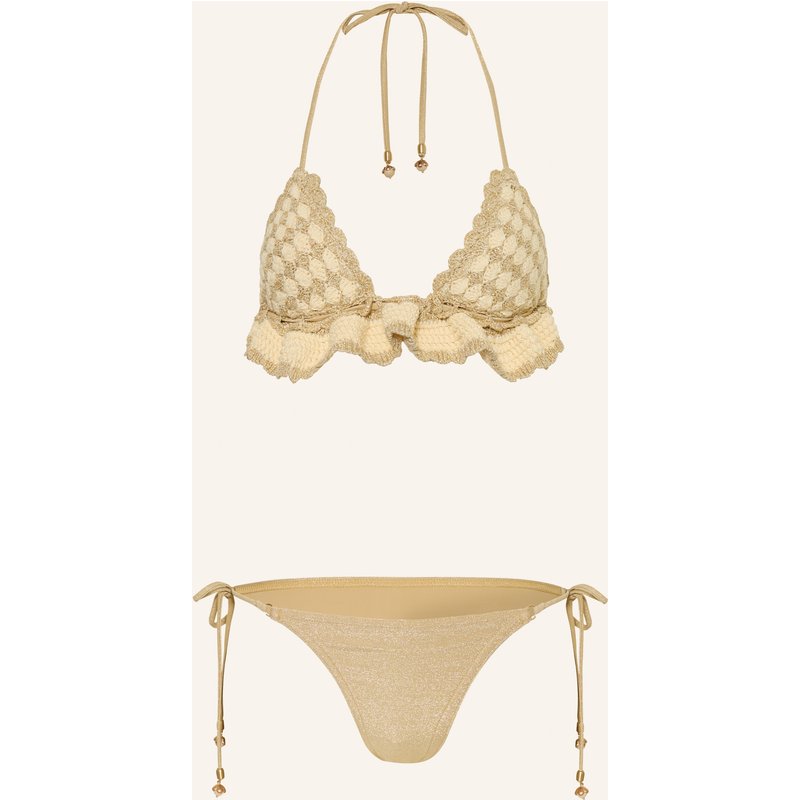 Zimmermann Triangel-Bikini Wanderlust Mit Glitzergarn gold