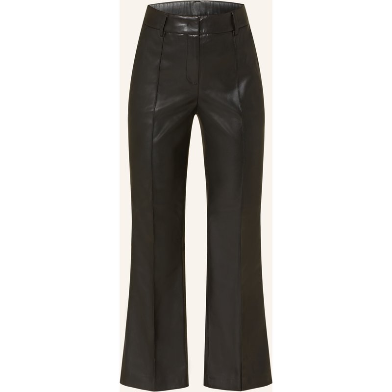 Opus Pants Hose Luane In Lederoptik schwarz
