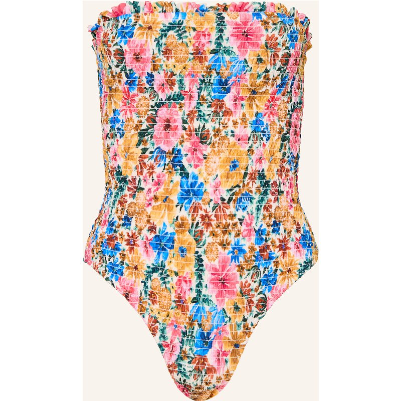 Farm Rio Bandeau-Badeanzug Floraline rosa