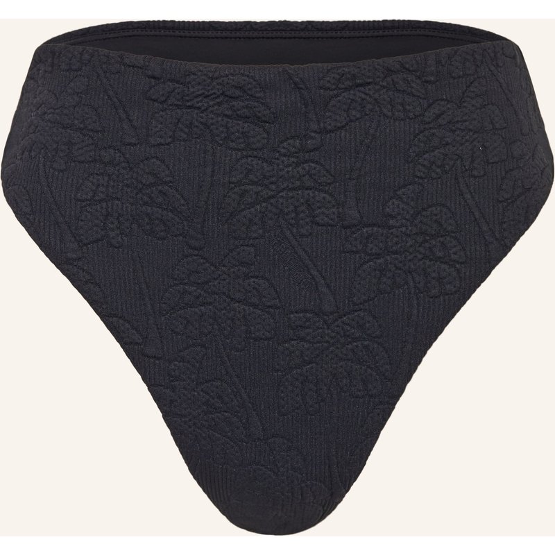Farm Rio High-Waist-Bikini-Hose Black Palm Trees schwarz