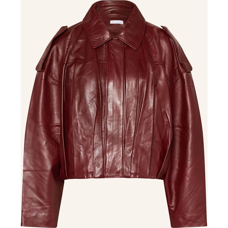 Mrs & Hugs Lederjacke rot