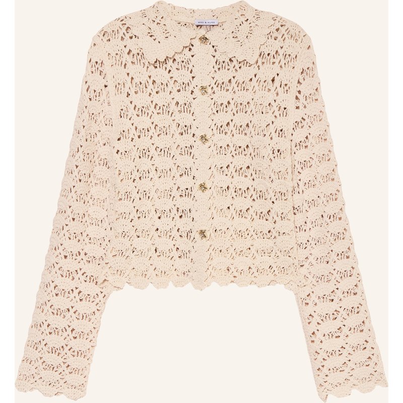 Mrs & Hugs Häkeljacke beige