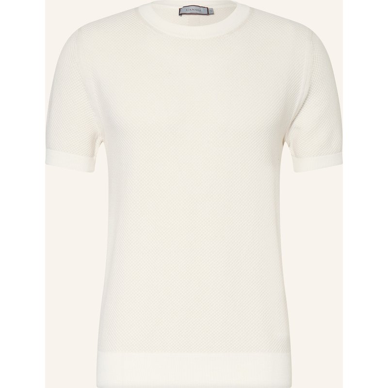 Canali Strickshirt weiss