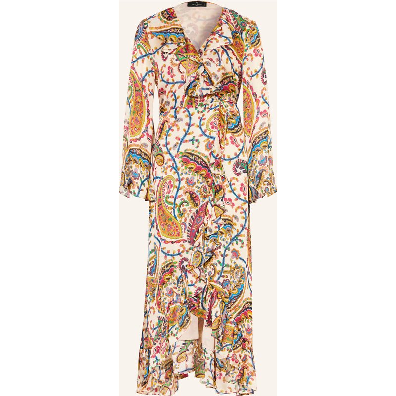 Etro Wickelkleid Aus Seide Mit Volants rot