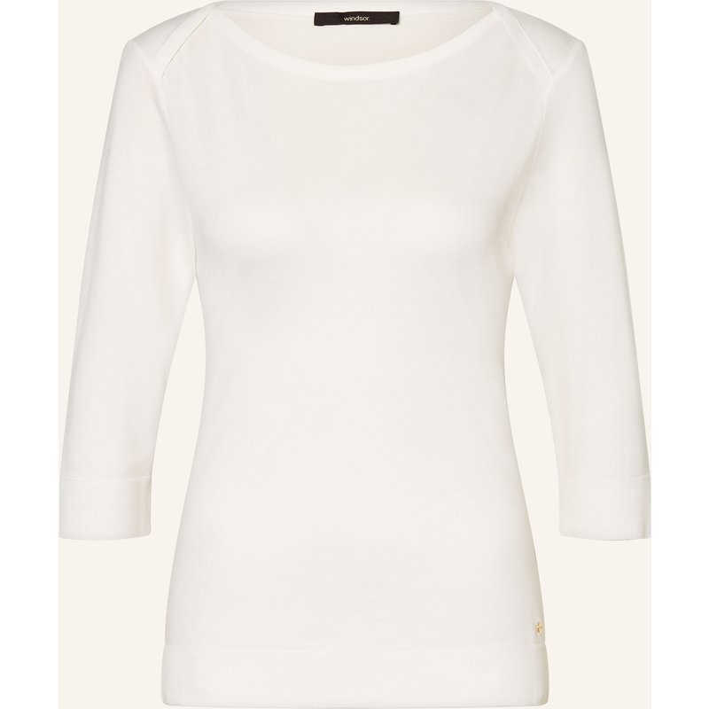 Windsor. Strickshirt Mit 3/4-Arm weiss