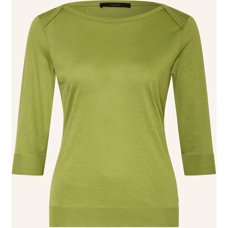 Windsor. Strickshirt Mit 3/4-Arm gruen