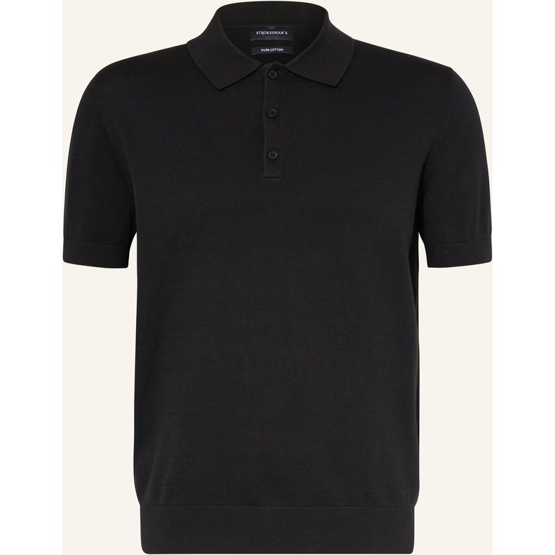 Strokesman's Strick-Poloshirt schwarz