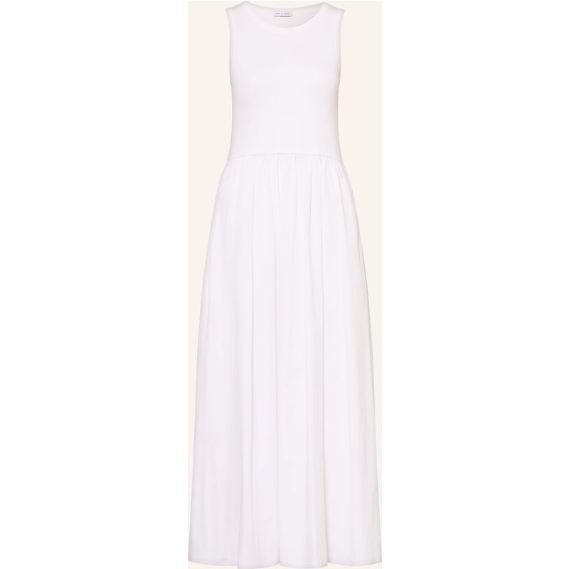 Mrs & Hugs Kleid Im Materialmix weiss