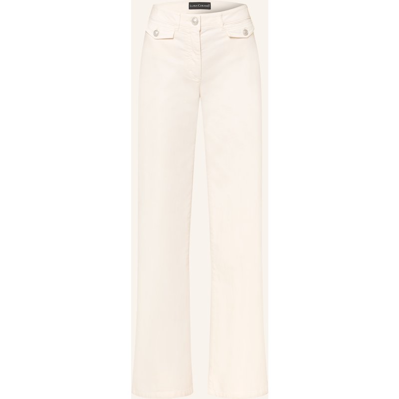Luisa Cerano Wide Leg Jeans weiss