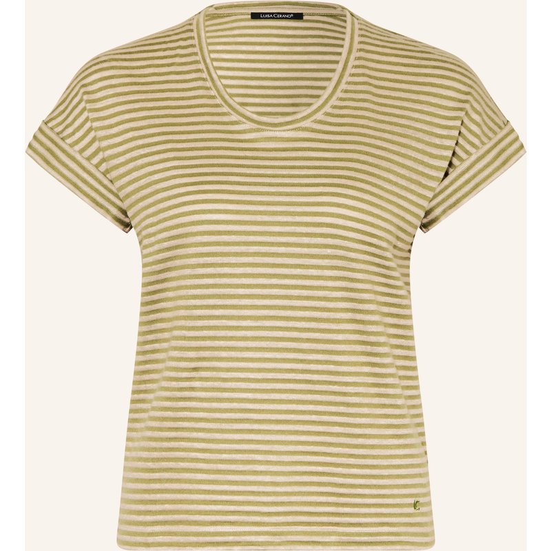 Luisa Cerano Strickshirt Aus Leinen gruen