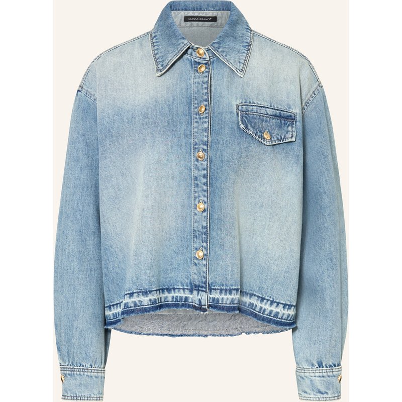 Luisa Cerano Jeansbluse blau