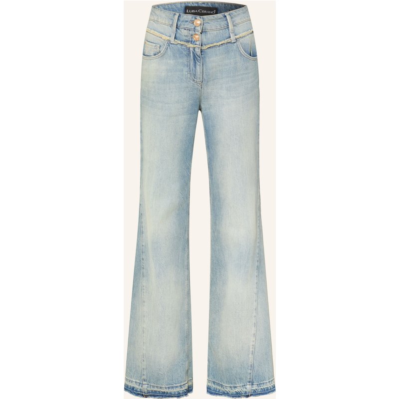 Luisa Cerano Wide Leg Jeans blau