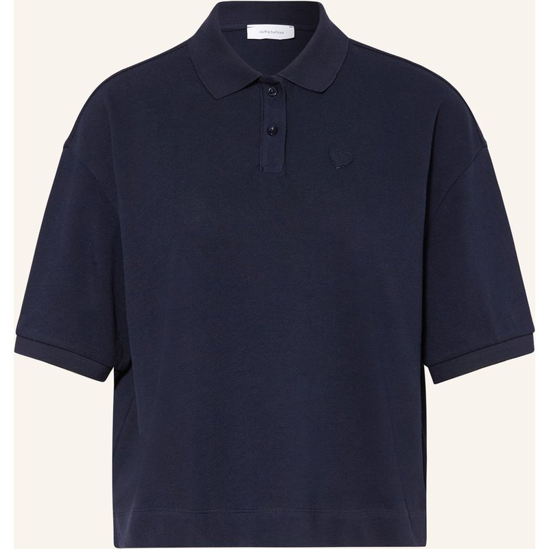 Darling Harbour Piqué-Poloshirt blau