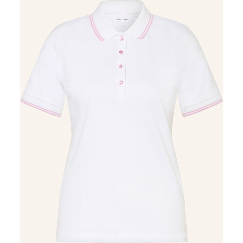 Darling Harbour Piqué-Poloshirt weiss