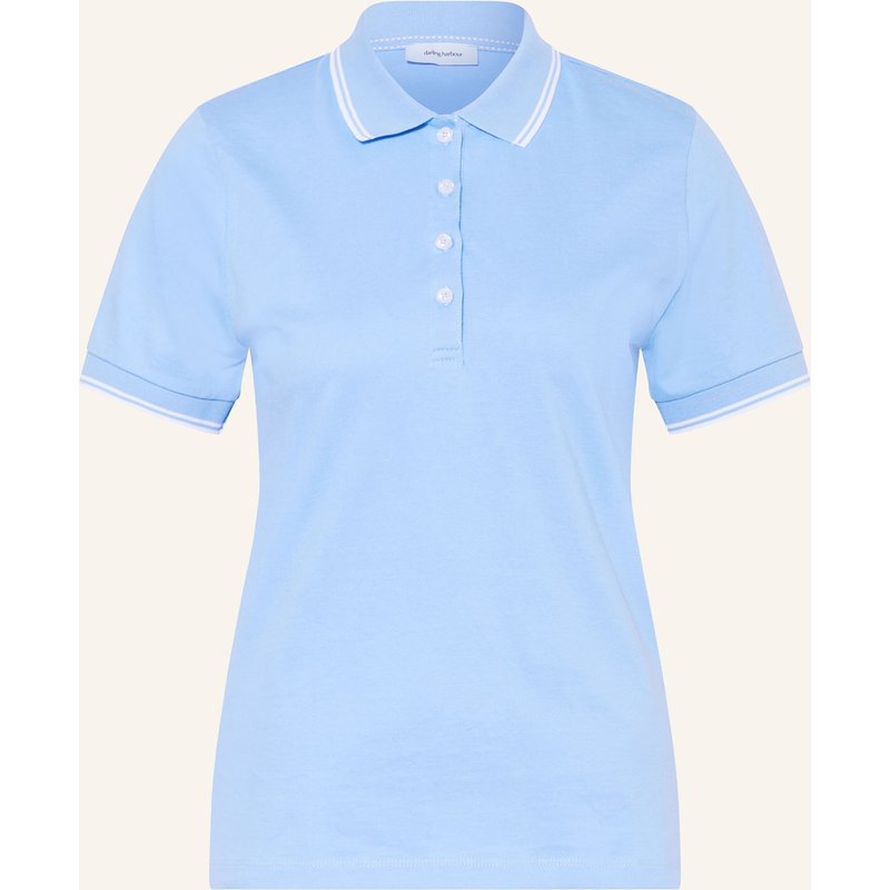 Darling Harbour Piqué-Poloshirt blau