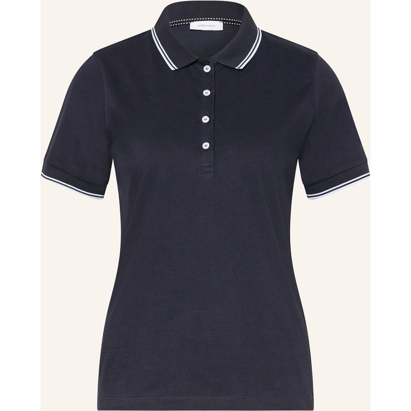 Darling Harbour Piqué-Poloshirt blau