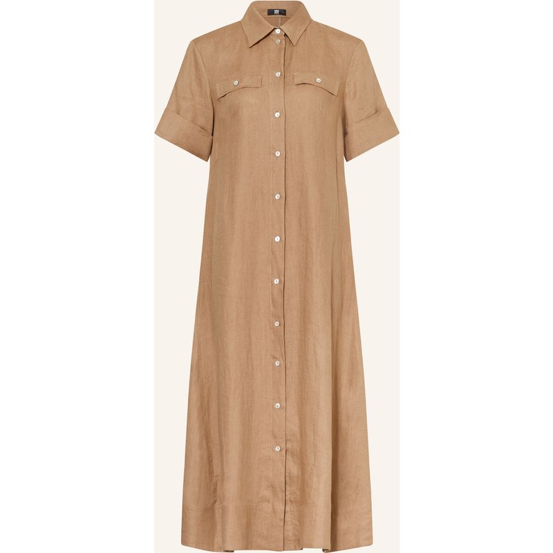 Riani Hemdblusenkleid Aus Leinen braun