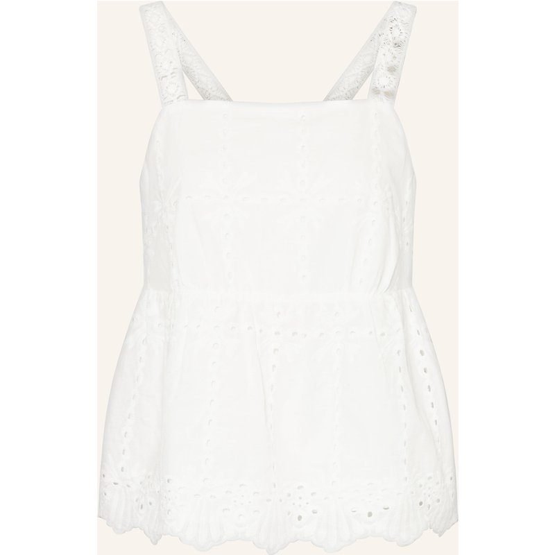 Riani Top Mit Lochspitze weiss
