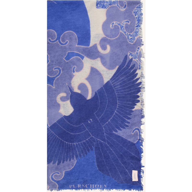 Purschoen Cashmere-Schal Himmelsflug blau