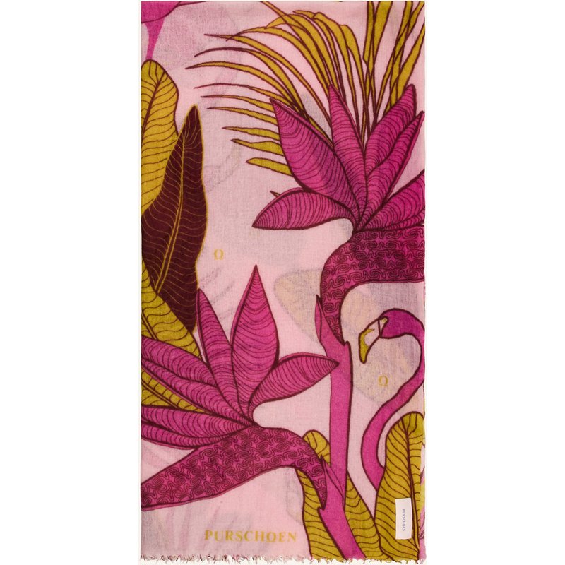 Purschoen Cashmere-Schal Flamingo rosa