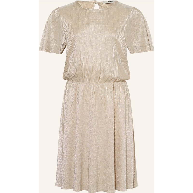 Garcia Plisseekleid Mit Glitzergarn silber