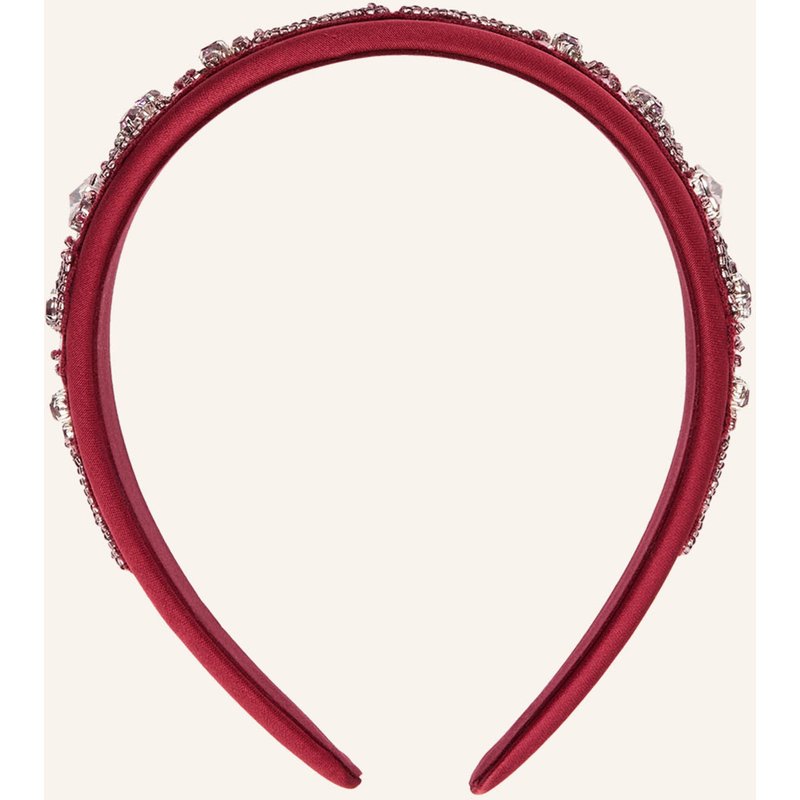 Etro Haarreif Aus Satin Mit Schmucksteinen rot