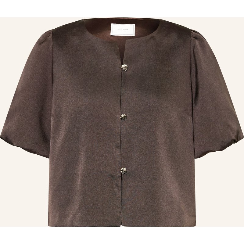 Neo Noir Blusenshirt Aisa Aus Satin braun