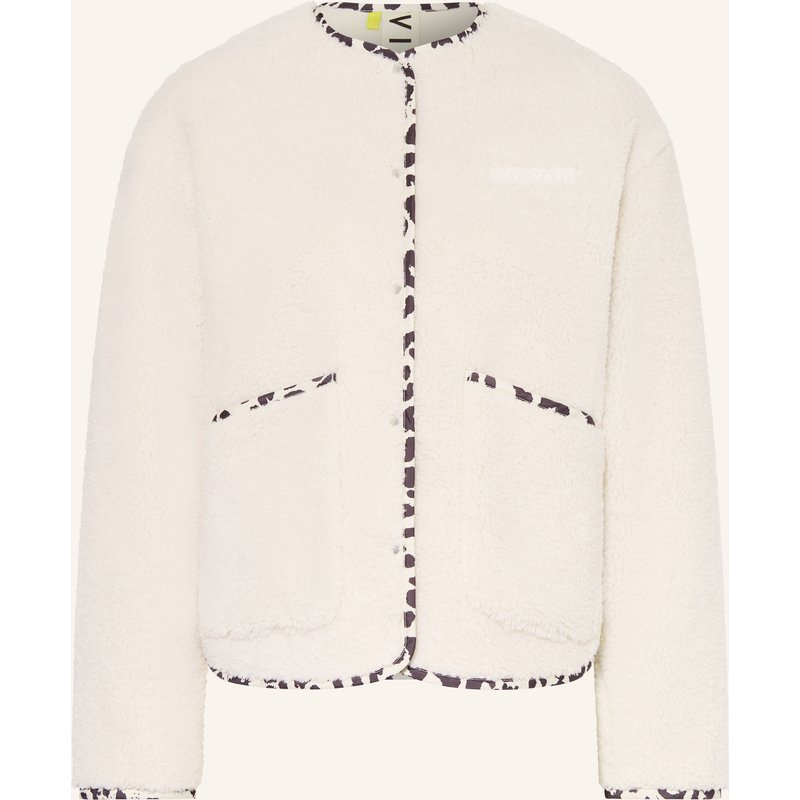 Vivi Mari Teddyfell-Jacke beige