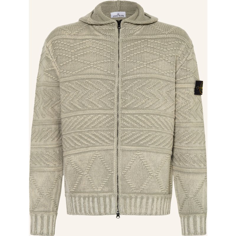Stone Island Strickjacke Aus Cashmere gruen