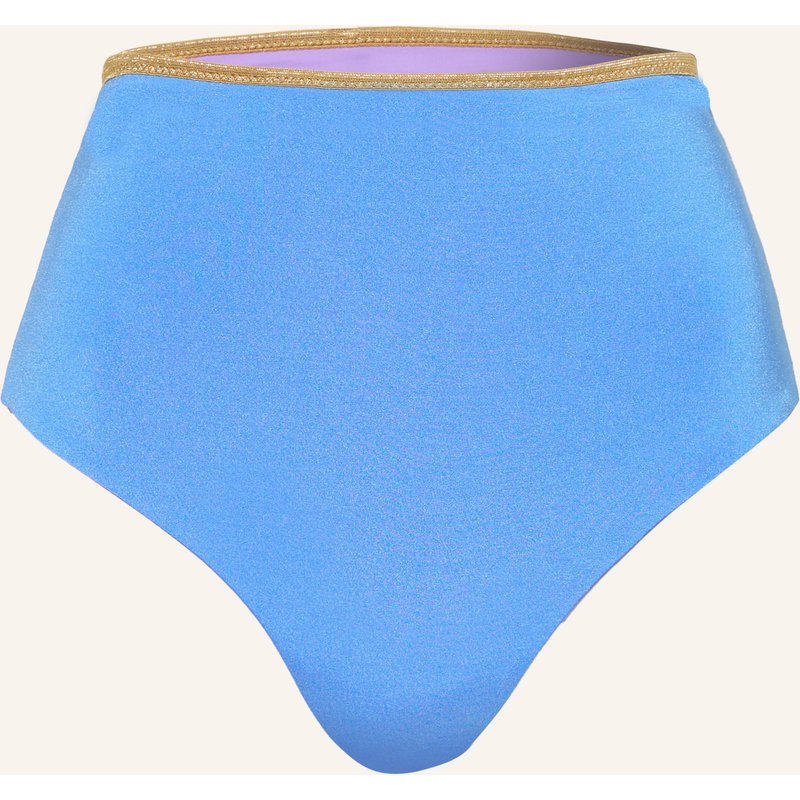 Mymarini Highwaist-Bikini-Hose Shine Zum Wenden lila