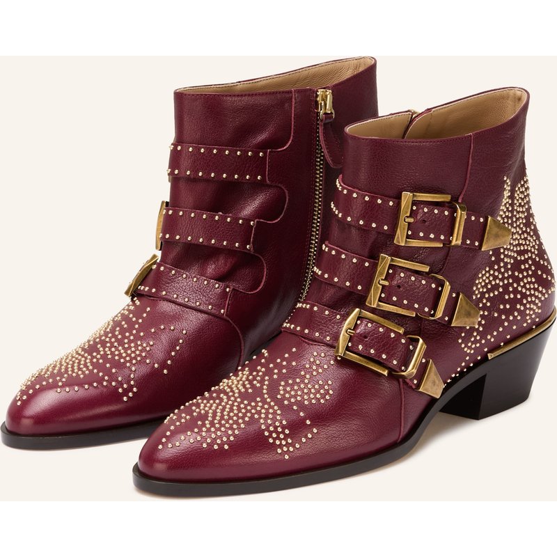 Chloé Stiefeletten Susan Mit Nieten rot