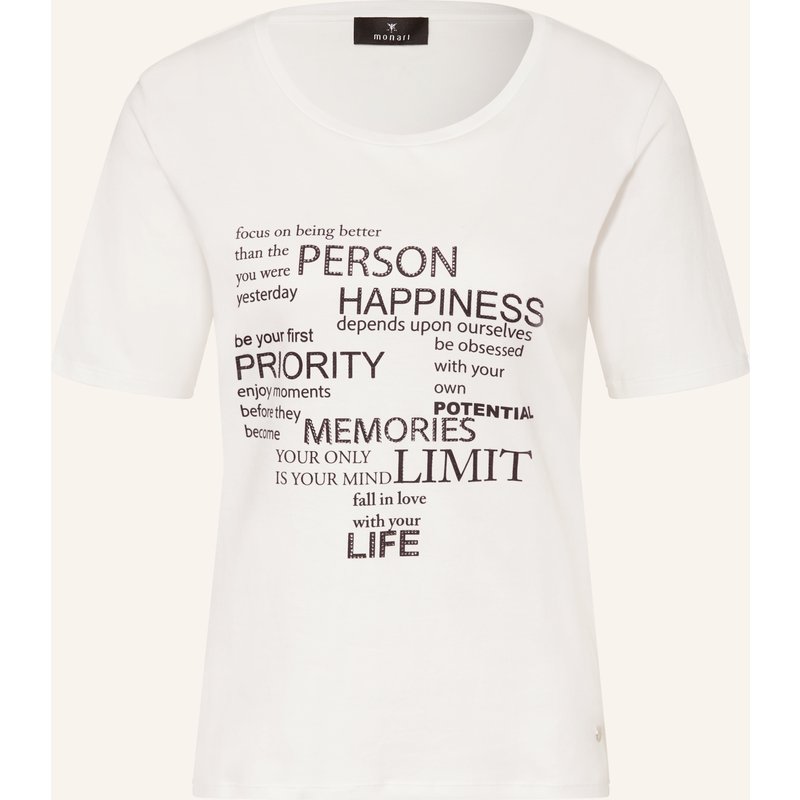 Monari T-Shirt Mit Schmucksteinen weiss