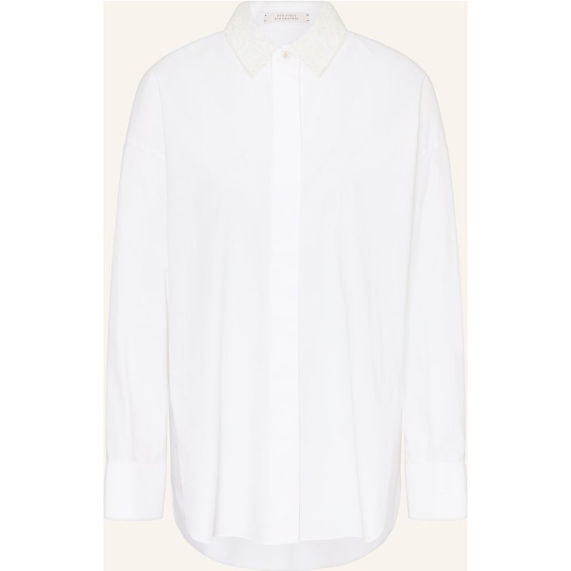 Dorothee Schumacher Hemdbluse Poplin Power Mit Spitze weiss