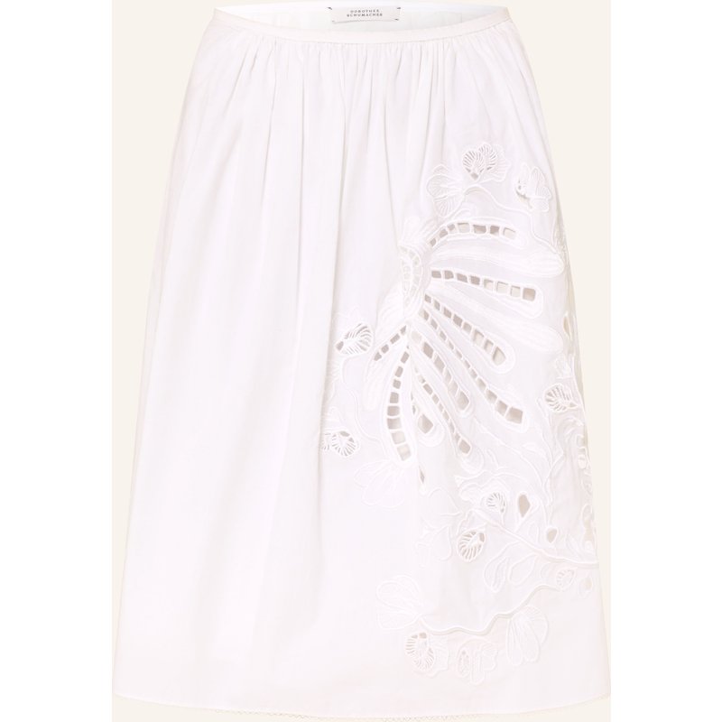 Dorothee Schumacher Rock Embroidered Beauty Mit Lochspitze weiss